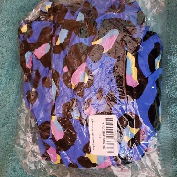 Proud Poppy Diego Dress in Classic Blue Leopard Print. US 10. Blue Animal Print. - Picture 5 of 10